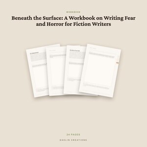 Horror Writing Workbook Printable PDF | Fiction Writing Prompts for Fear, Dread and Tension | Writer Exercises Journal image 4