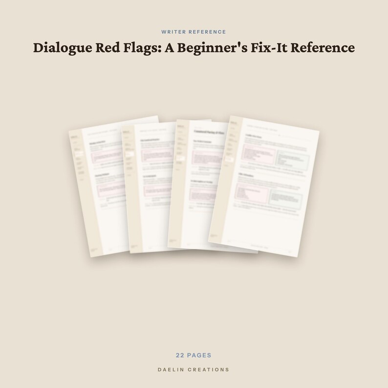 Guide de référence pour corriger les erreurs de dialogue les plus fréquentes chez les auteurs de fiction | Cahier d'exercices | PDF imprimable image 5