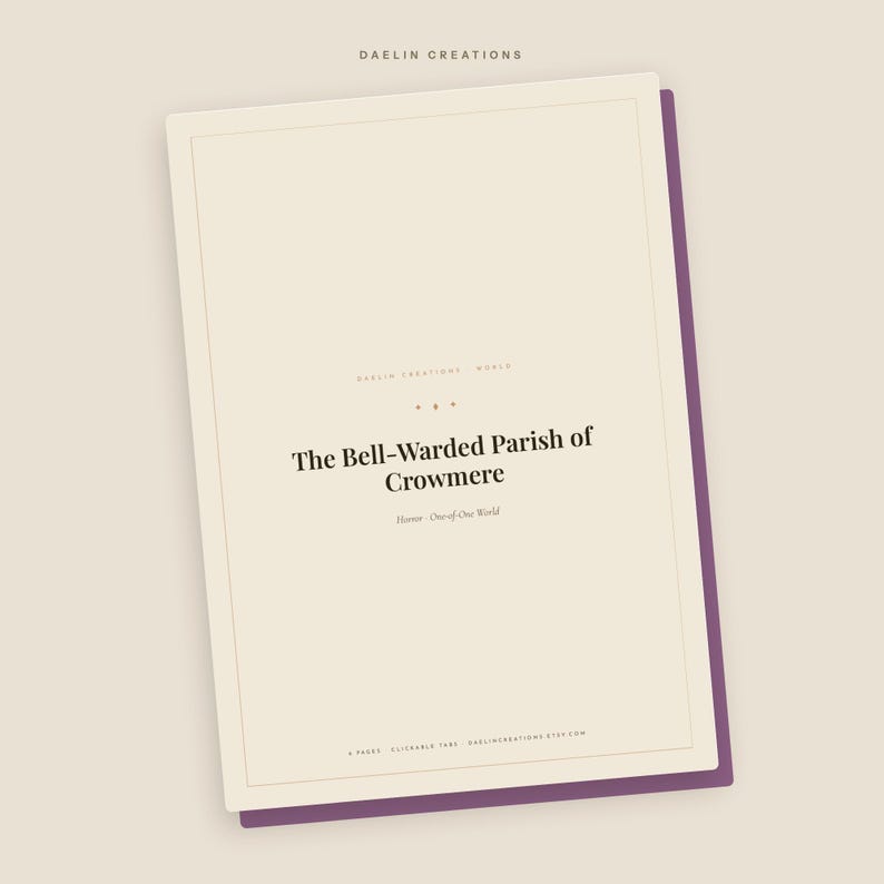 World Bible | Horror Worldbuilding | One-of-One Exclusive · PDF Download image 4