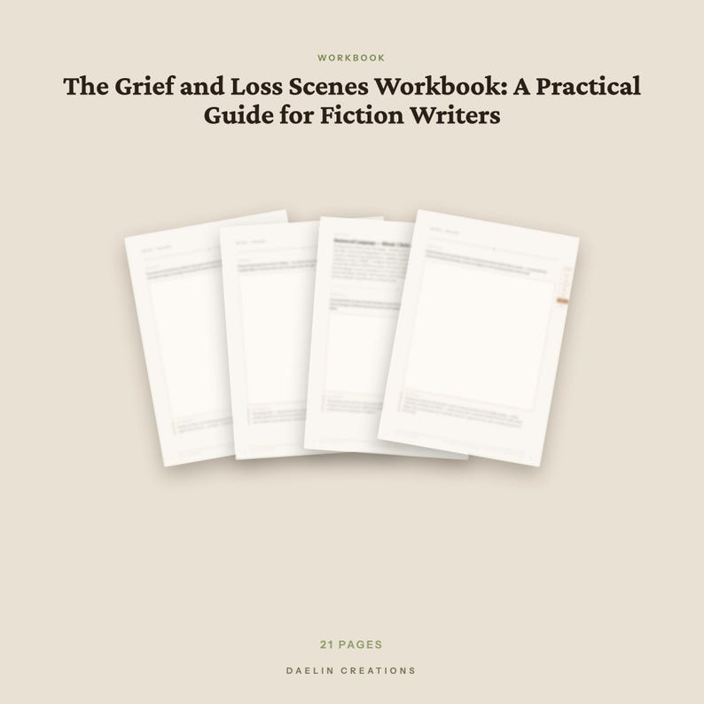 Grief & Loss Scenes Workbook — Fiction Writing Craft Workbook PDF for Writers image 4