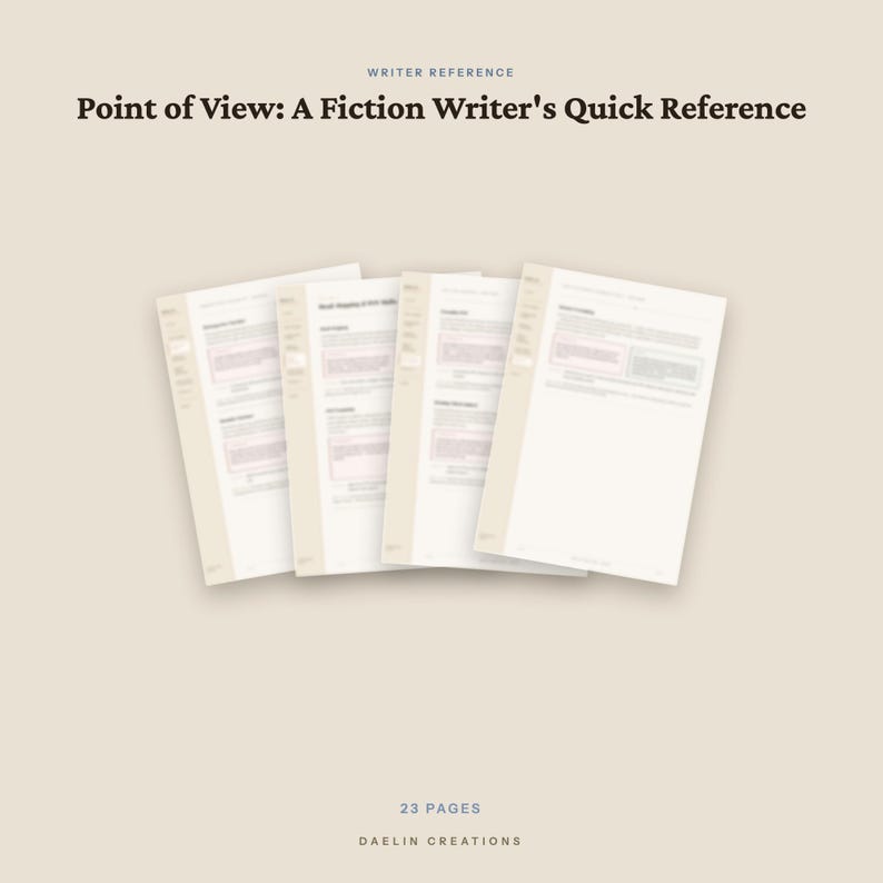 Point of View Quick Reference Guide | POV Techniques, Rules & Craft Notes | Printable PDF | Goodnotes PDF image 4