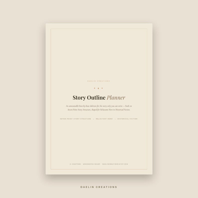 Premade Historical Fiction Novel Outline | Reluctant Hero Seven-Point Story Structure | Story Bible image 5