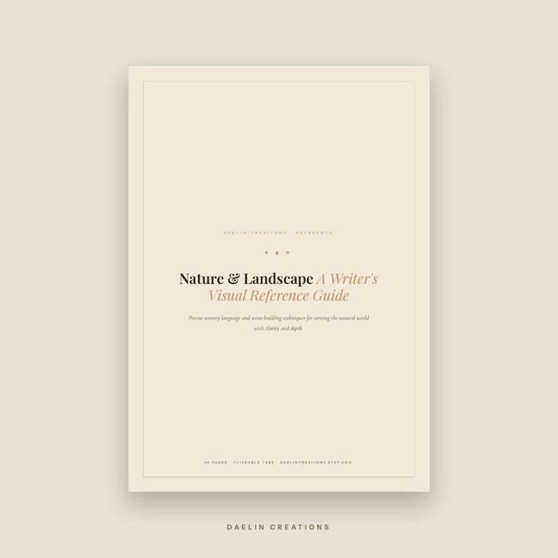 Nature & Landscape | Writer's Reference Guide | Sensory Scene-Building | Goodnotes PDF image 3
