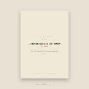 ファンタジー作家のための、中世の日常生活 ― 世界観構築と歴史小説のための印刷可能な参考ガイド 画像 3