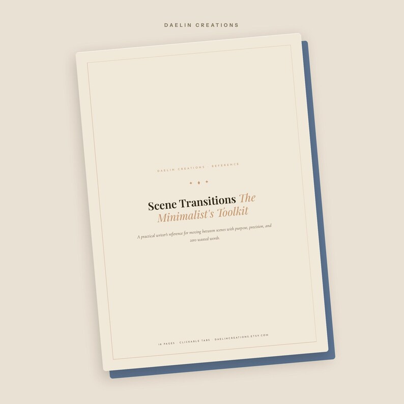 Scene Transitions Writer's Reference Guide — Printable Craft Toolkit for Fiction Writers image 4