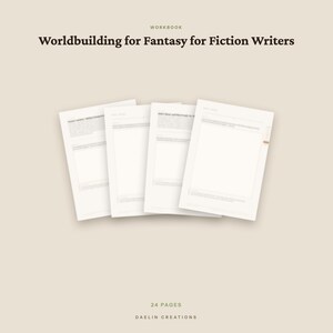 Arbeitsbuch zum Fantasy-Weltenbau für Romanautoren | Druckbare Anregungen zur Romanplanung | Leitfaden zum emotionalen Weltenbau für Autoren Bild 4