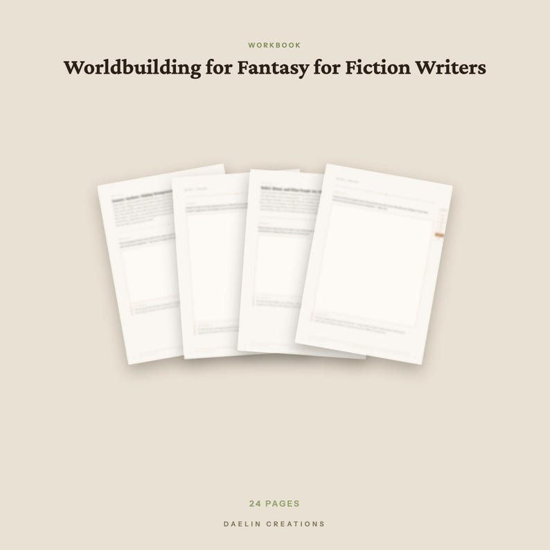 Arbeitsbuch zum Fantasy-Weltenbau für Romanautoren | Druckbare Anregungen zur Romanplanung | Leitfaden zum emotionalen Weltenbau für Autoren Bild 4