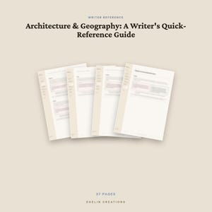 Architecture and Geography Quick Reference Guide | Worldbuilding, Setting and Space | Goodnotes PDF image 4