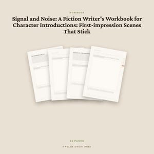 Fiction Writing Workbook | Character Introductions | First Impression Scenes | Craft Workbook for Writers | Printable PDF | Instant Download image 4