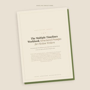 The Multiple Timelines Workbook | Printable Fiction Writing Prompts, Alternate Worlds & Parallel Timeline Worldbuilding Workbook PDF image 3