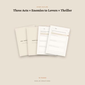 Enemies to Lovers Thriller | GoodNotes Three Acts Beat Sheet | Novel Outline image 5