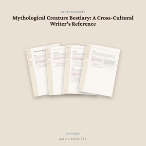 Mythological Creature Bestiary — Cross-Cultural Writer's Reference Guide | Fantasy Writing Resource | Worldbuilding PDF image 5