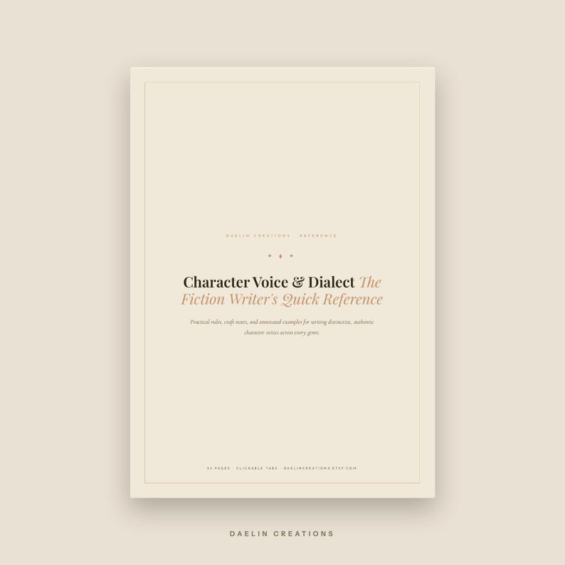 Character Voice & Dialect | Craft Book for Fiction Writers | Advanced Writing Techniques | Romance Reference Guide | Goodnotes PDF image 2