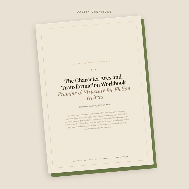 Character Arc Workbook |Transformation Prompts, Scene Drafts & Story Structure | Goodnotes PDF image 4