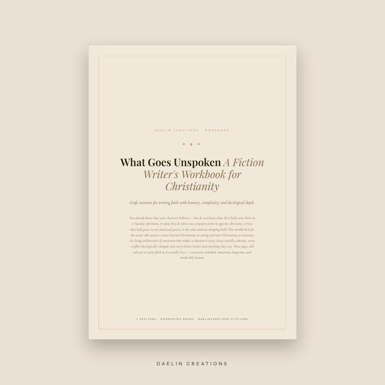 Christian Fiction Writing Workbook | Faith, Grace & Redemption Craft Exercises PDF | Goodnotes Digital Download image 2