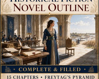 Historical Fiction Novel Outline | Redemption Arc Freytag's Pyramid Story Bible | 15-Chapter Filled Plan
