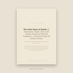 Fated Mates and Bonds Romantasy Writing Workbook — Tension, Character Arc & Slow Burn PDF image 2