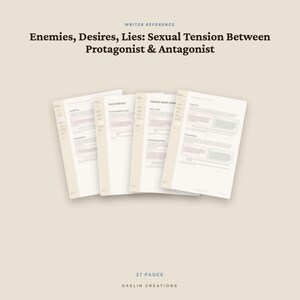 Guide d'écriture sur la tension sexuelle | Cahier d'exercices « Des ennemis à amants » | Antagoniste et protagoniste | PDF imprimable | PDF Goodnotes image 4
