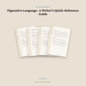 Metaphor | Simile | Irony | Figurative Language Quick-Reference Guide for Fiction Writers | Novel Planner | Goodnotes PDF image 4