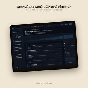 Snowflake-Methode: Roman-Outline-Planer, interaktives HTML-Dashboard, Story-Planungstool Bild 9
