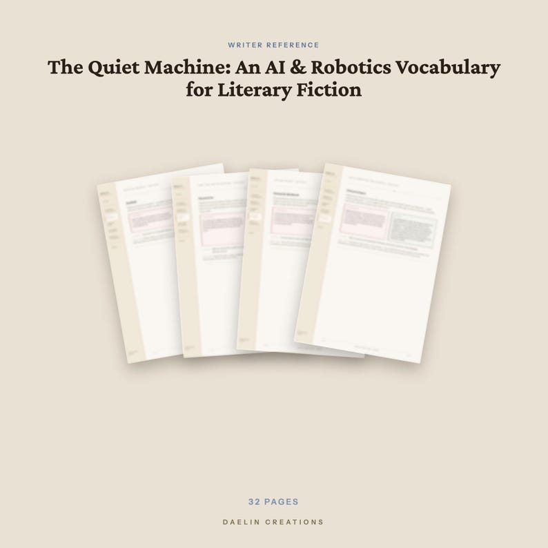 AI and Robotics Vocabulary Guide for Writers | Sci-Fi Fiction Writing Reference | Printable PDF Word List for Novelists & Worldbuilding image 4