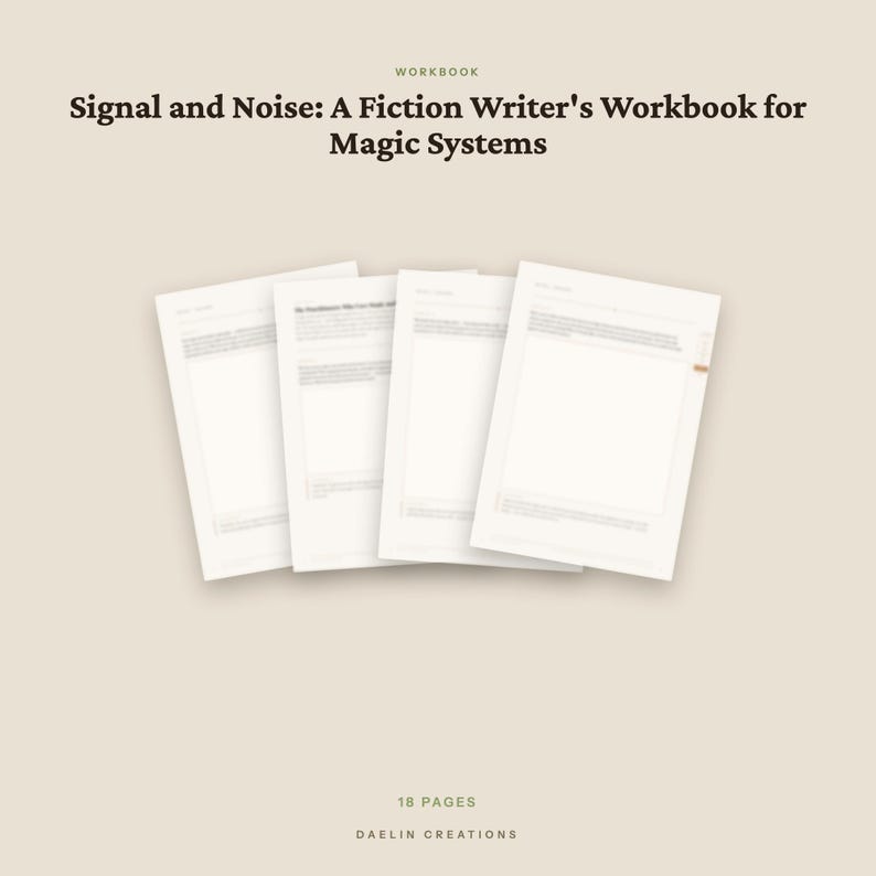Magic System Workbook for Fiction Writers | Printable PDF | Writing Prompts for Fantasy & Speculative Fiction image 4