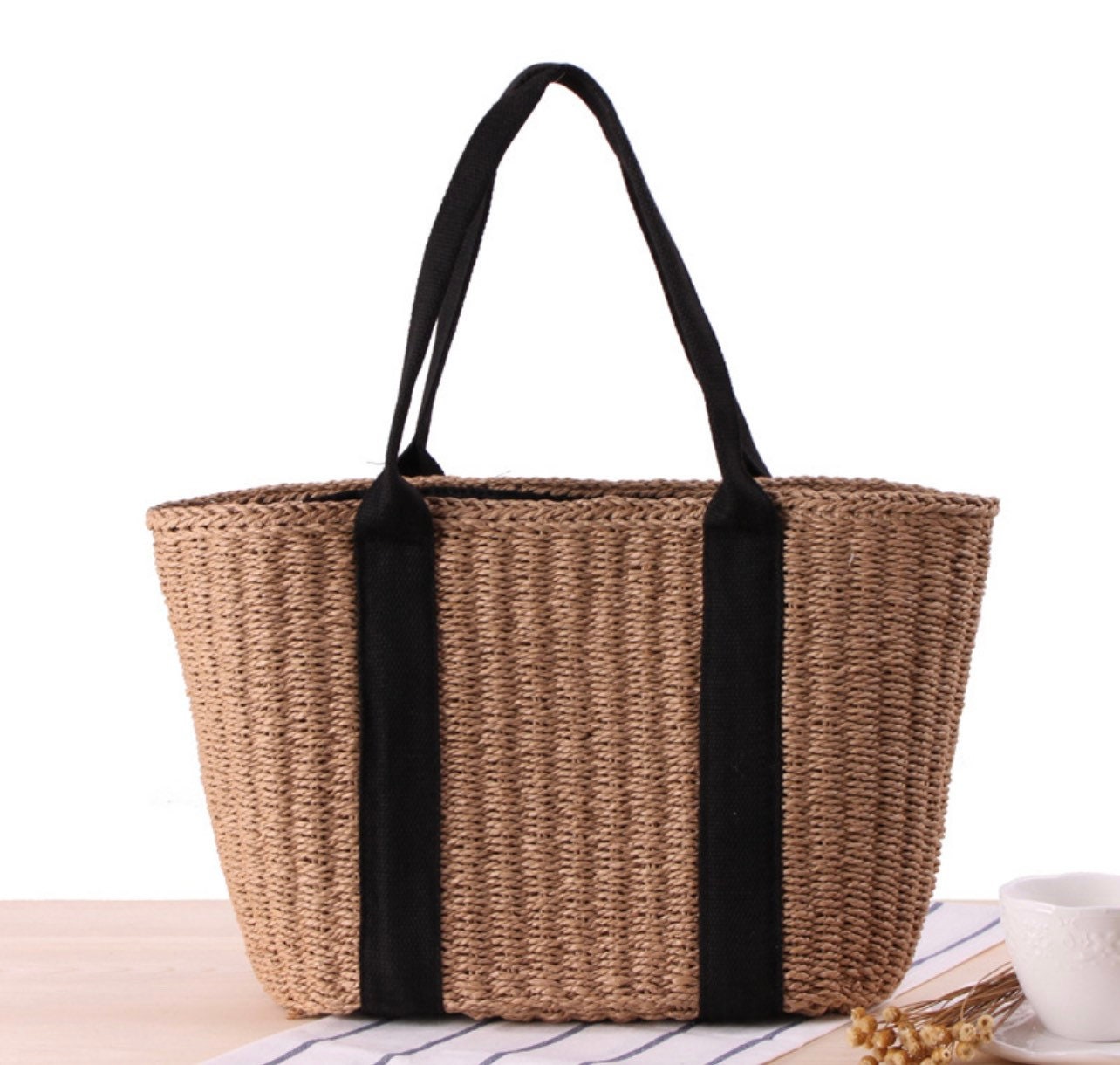 Summer Straw Bag Beach Bag Women Top Handle Beach Bag Holiday - Etsy UK