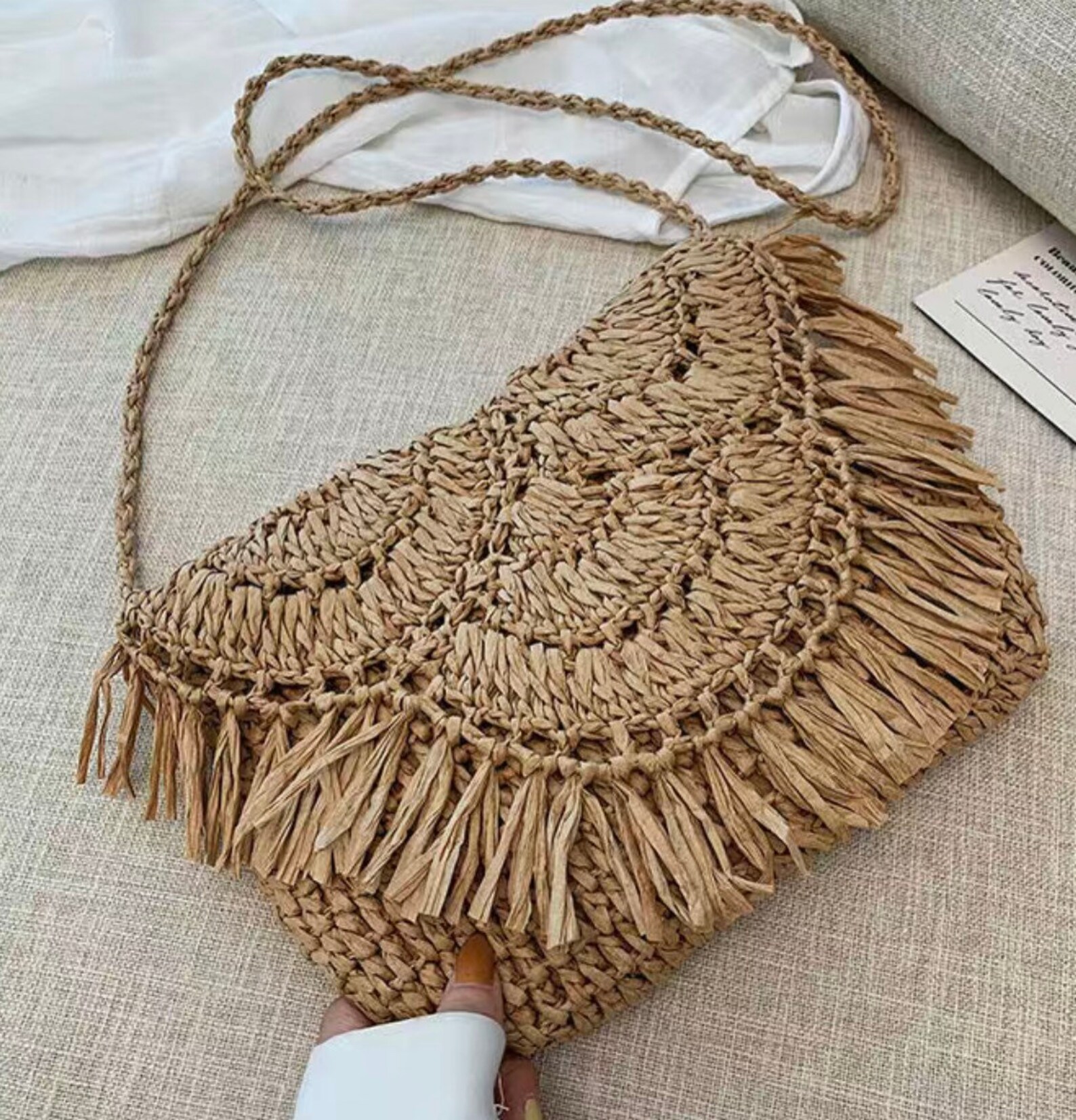 Straw Cross Body Bag Summer Bag Holiday Straw Bag Summer Straw Etsy UK