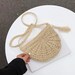 Handmade straw handbag summer woman one shoulder bag woven holiday cute present accessories woman 