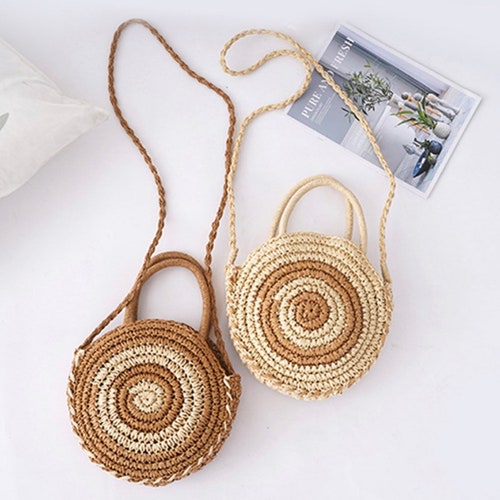 Round straw bag summer bag beach bag woman holiday bag cross body summer bag woman gift