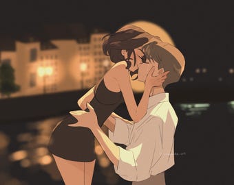 Cute Couple Art Print
