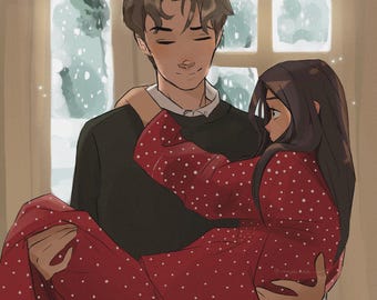Cute Couple Art Print