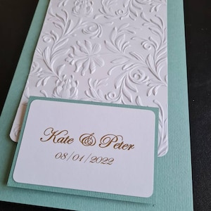 Luxury handmade picture card - bespoke wedding anniversary made to order