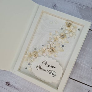 Luxury handmade bridal card - bespoke / made to order