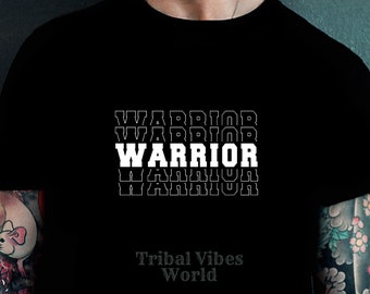 Warrior T-Shirt | Chief Tee | Black or White Vinyl on T-Shirt