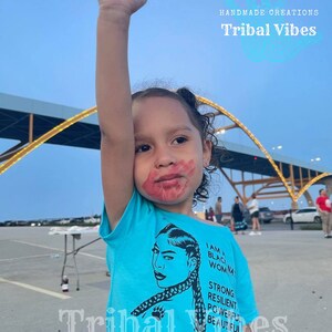 Native American & Black Woman Pride Tee | Strong Resilient Afro Indigenous T-Shirt | Black Native Pride T-Shirt image 2