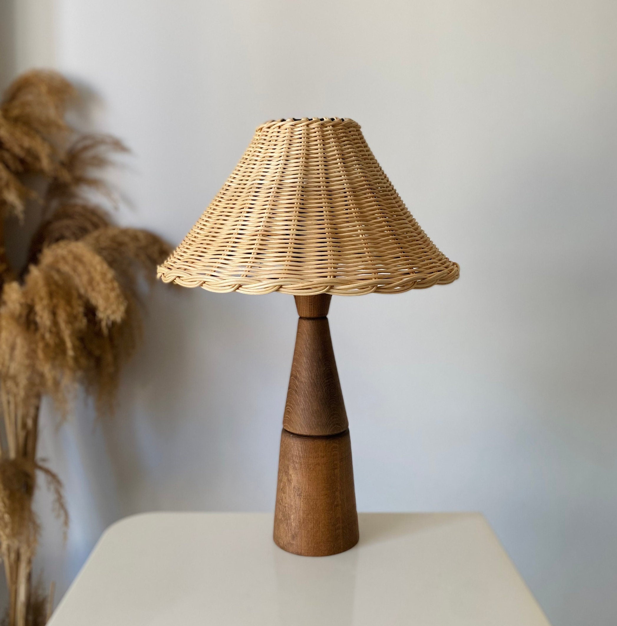Classic rotin Lampe De