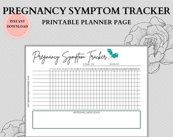 Pregnancy Symptom Log | Pregnancy Journal | Pregnancy Planner Printable | Pregnancy Tracker | Mother to Be Pregnancy Gift | PDF