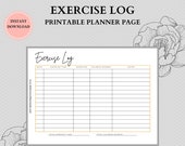 Workout Tracker Printable, Daily Exercise Planner, Weekly Workout Tracker, Gym Training Log, Fitness Planner, A5, A4, US Letter Size