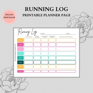 Fitness Journal, Running Log, Workout Log, Workout Planner Printable, A4, A5, US Letter