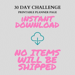 30 Day Challenge, 30 Day Challenge Tracker, 30 Day Challenge Printable, Habit Tracker, 30 Day Goal Tracker, 30 Day Tracker image 4