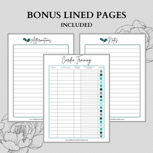 Printable Training Tracker Print At Home Sports and Exercise Practice Planner Checklist for Daily Training and Tracking image 2