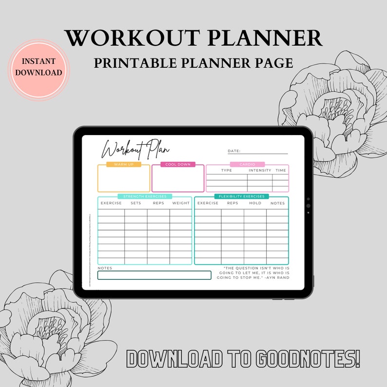 Daily Fitness Planner, Daily Wellness Planner, Daily Workout Planner, Daily Workout Tracker, Daily Fitness, Fitness Journal, Daily Planner image 4