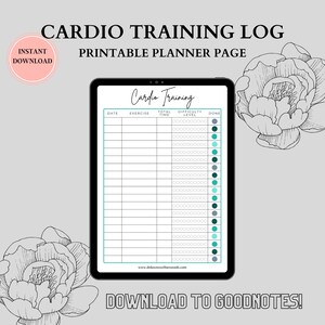 Printable Training Tracker Print At Home Sports and Exercise Practice Planner Checklist for Daily Training and Tracking image 3