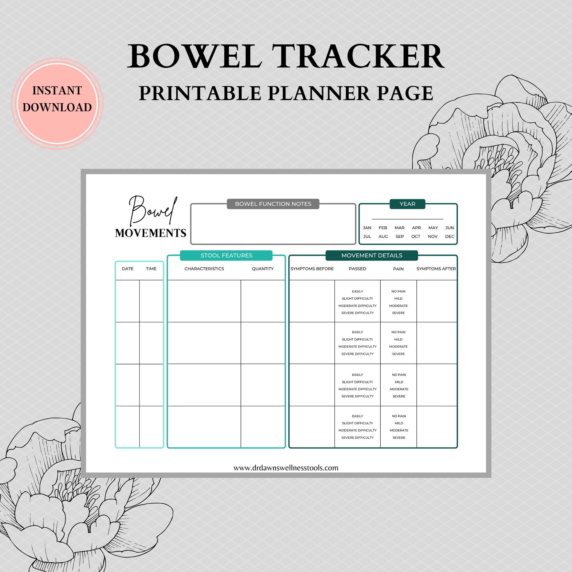 Bowl Movement Chart - Etsy