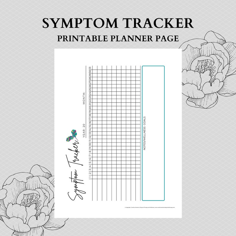 Pain Journal Pain Management Chronic Symptom Tracker Etsy
