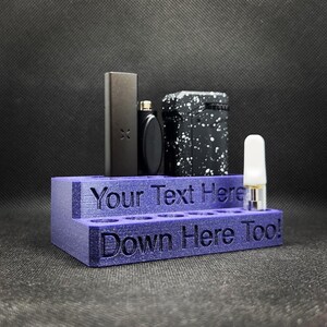 Custom Text 510 Cartridge Holder with Six Spaces and Storage