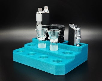 18mm Male Glass Caddy 8 Spaces and Storage