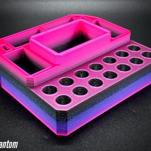 510 Cartridge Holder with 14 Spaces and Segmented Storage for Yocan Uni/Ccell Palm/Dart/Pax Era Pink Phantom