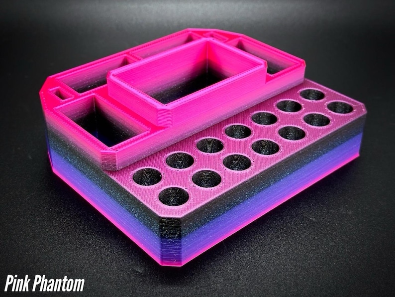 510 Cartridge Holder with 14 Spaces and Segmented Storage for Yocan Uni/Ccell Palm/Dart/Pax Era Pink Phantom